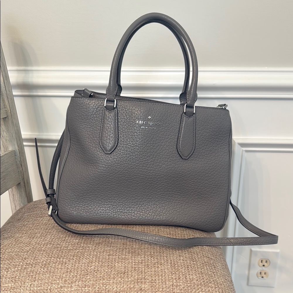 Kate Spade Gray Leather Bag
